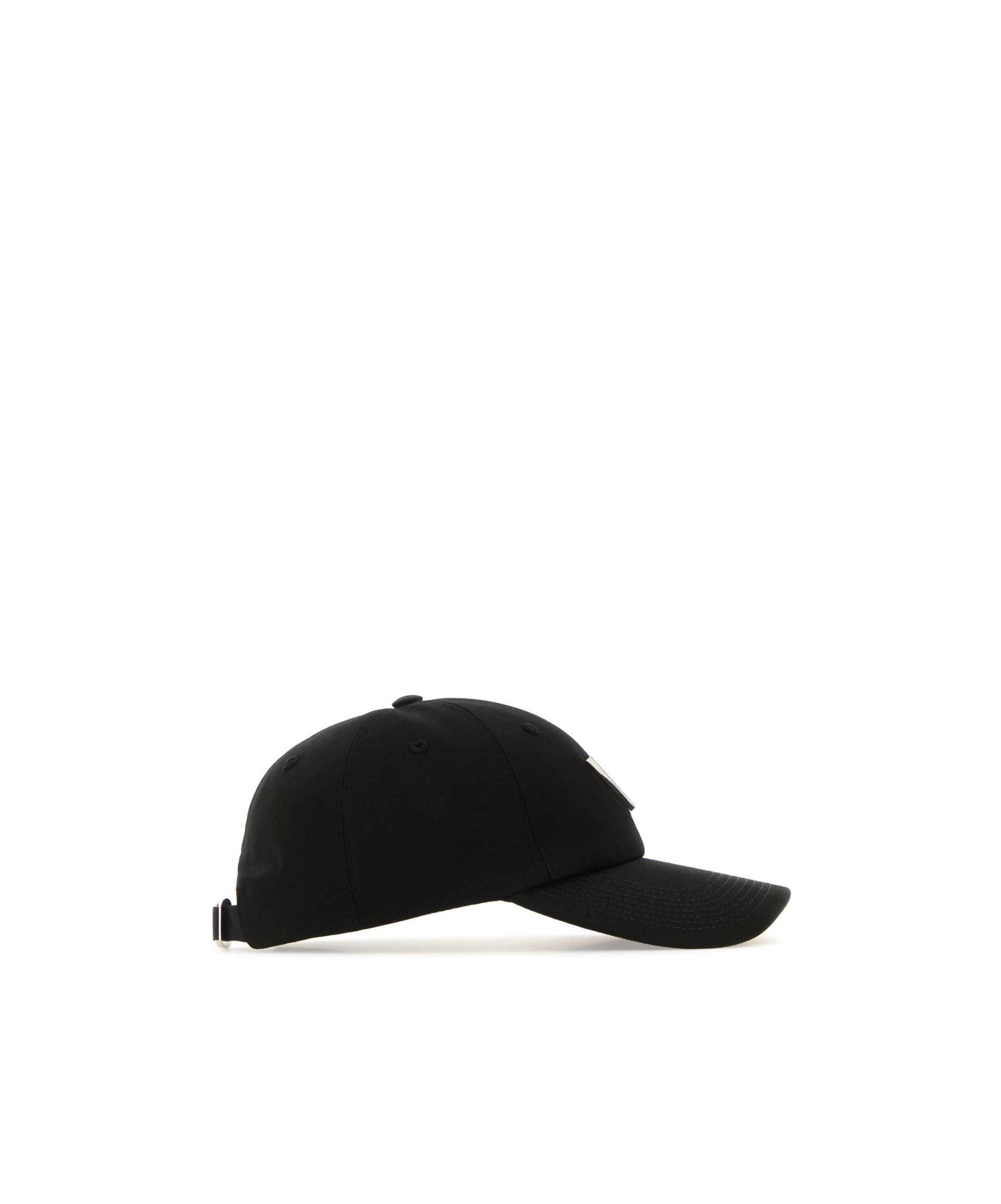 Valentino Garavani Women Black Stretch Cotton Baseball Cap In Black