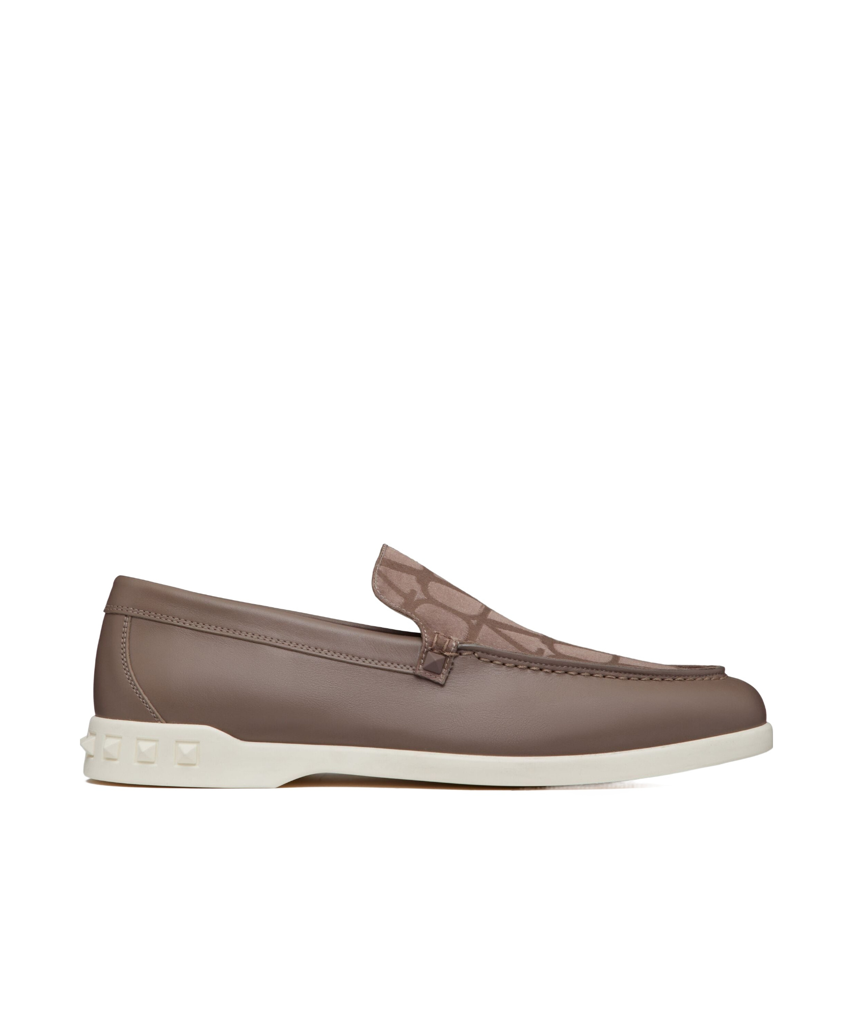 Valentino Leisure Flows Toile Iconographe Loafers In Brown