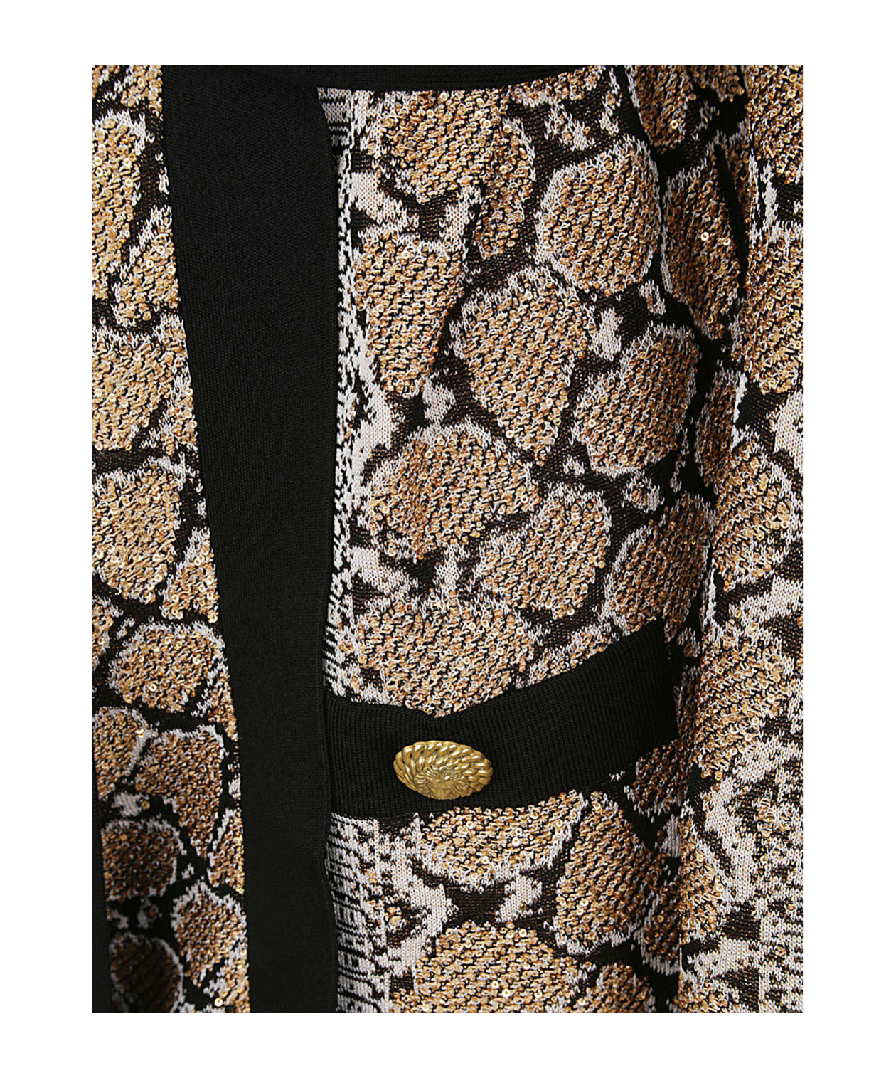 BALMAIN SNAKESKIN KNIT CARDIGAN
