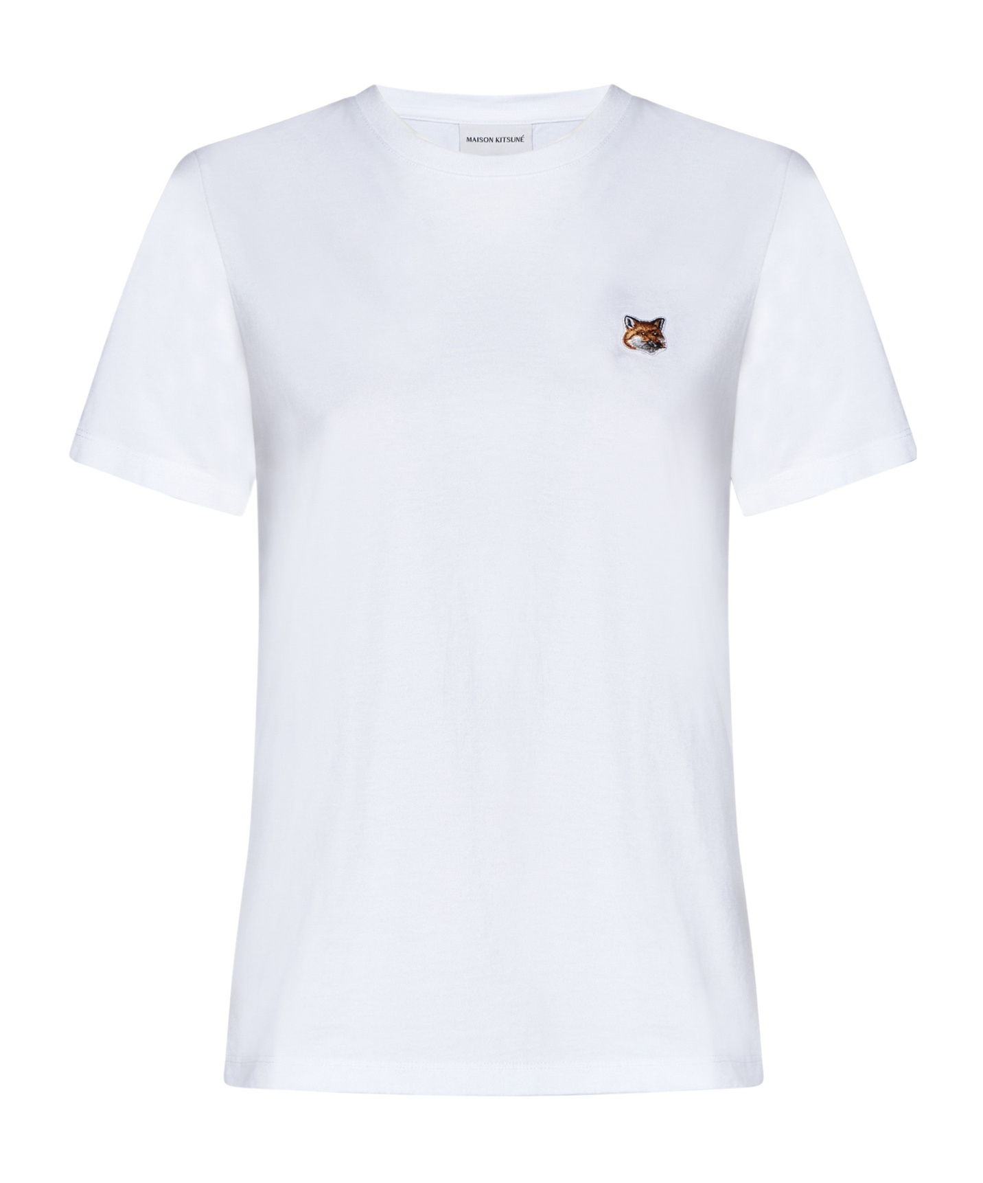 Shop Maison Kitsuné Fox Head-patch T-shirt In White