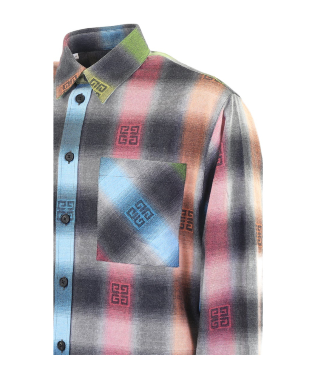 Givenchy Cotton Oversized Shirt Side Slits In Gray