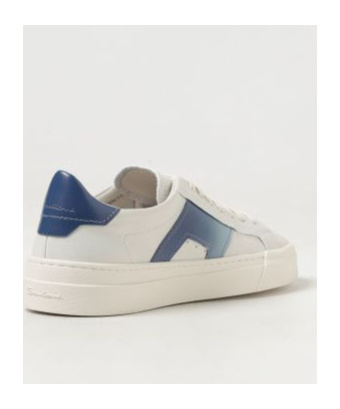 Santoni Double Buckle Low-top Sneakers In White