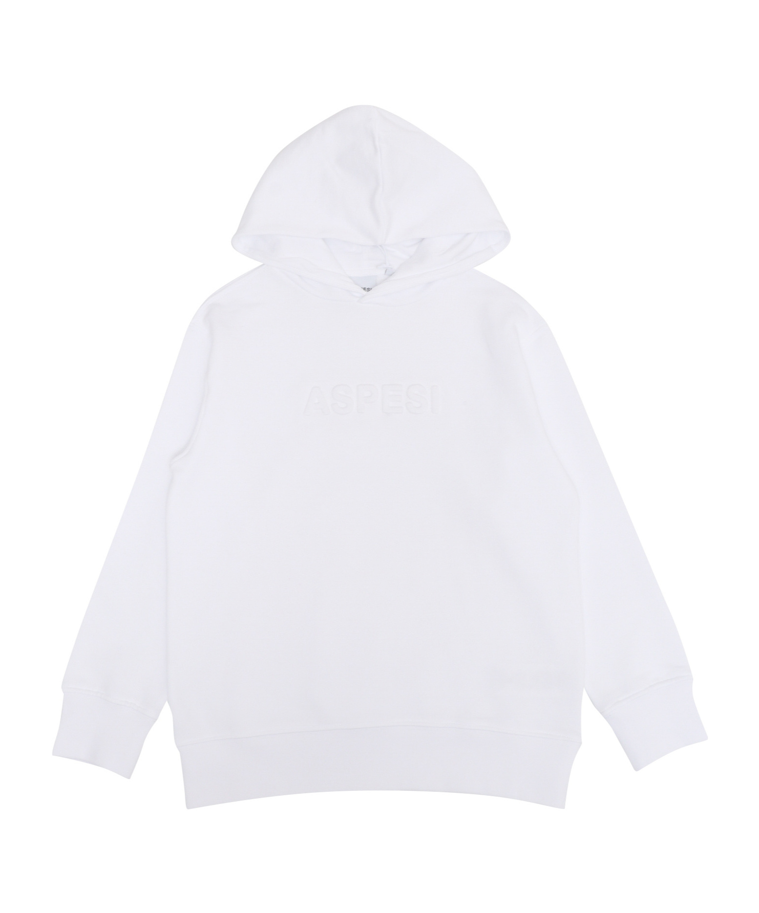 Aspesi Logo-embossed Cotton Hoodie In White