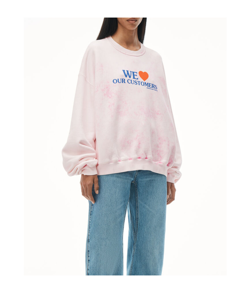 Alexander Wang We Love Our Customers Sweatshirt In Pink