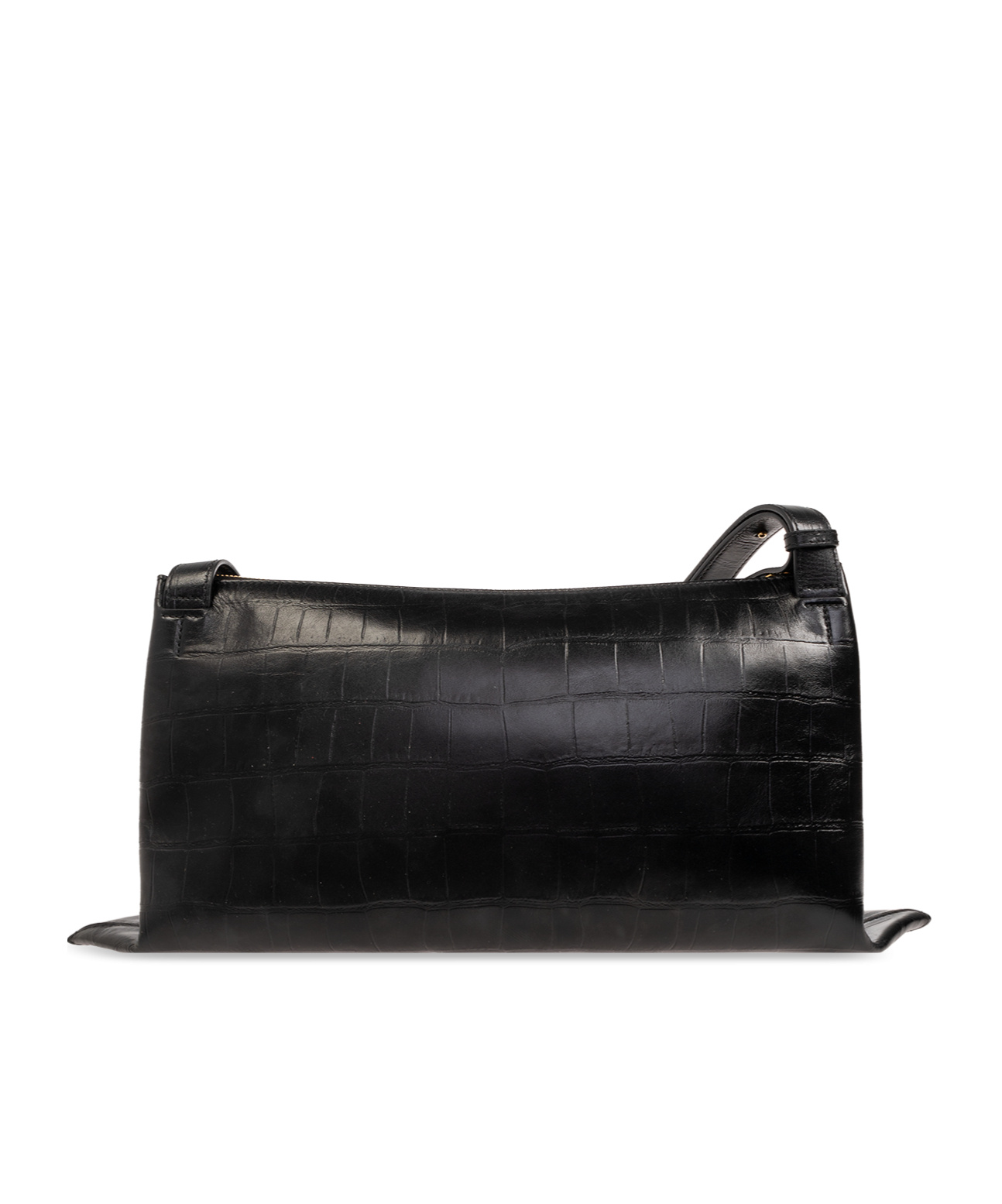Jil Sander Medium Empire Leather Shoulder Bag In Black