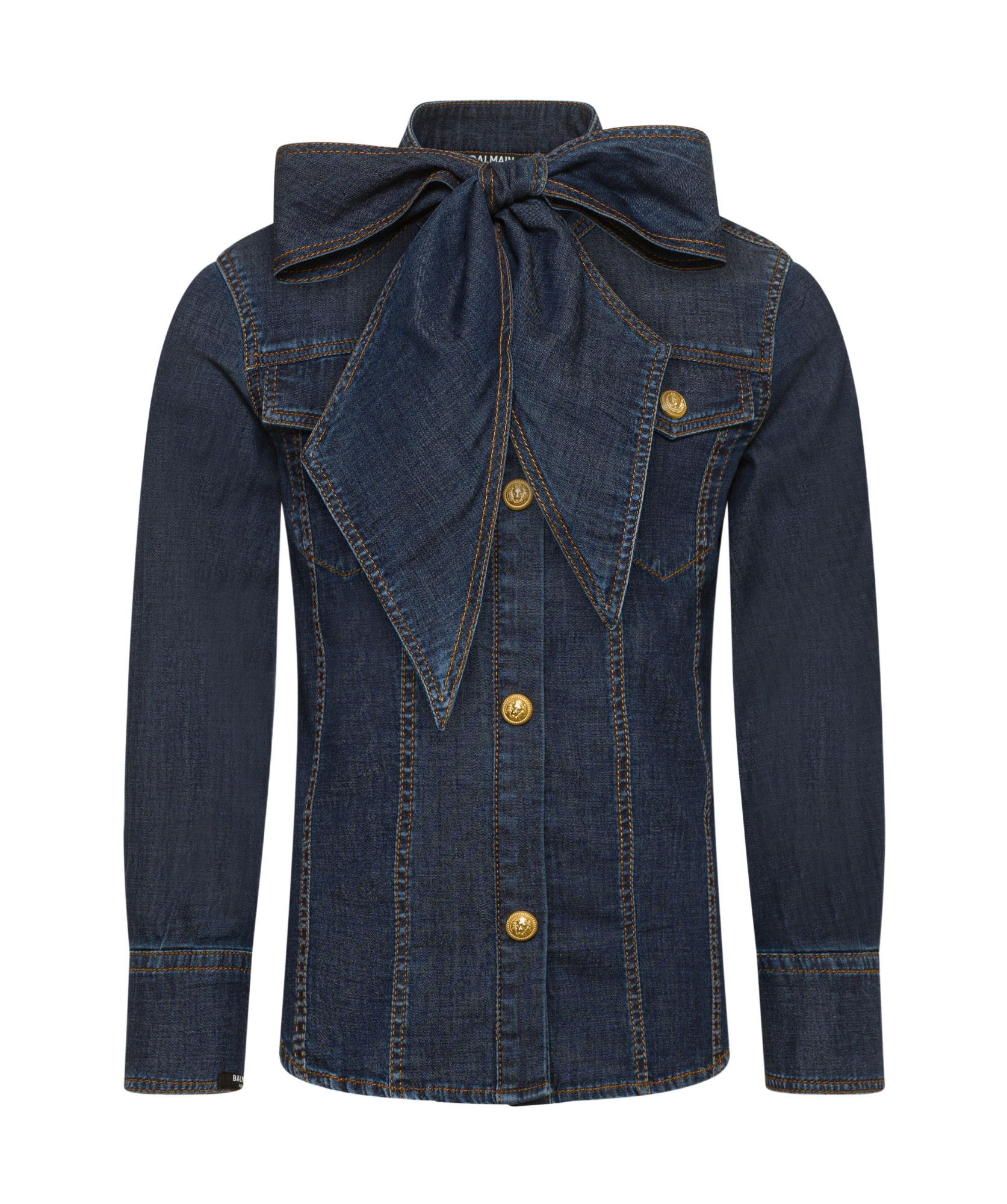 Balmain Long-sleeve Shirt In Blue