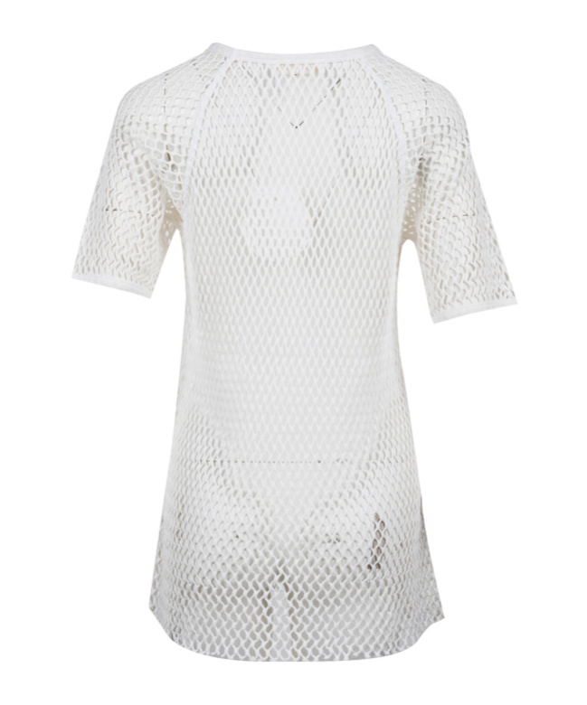 Chloé Hollow Pattern T-shirt In White