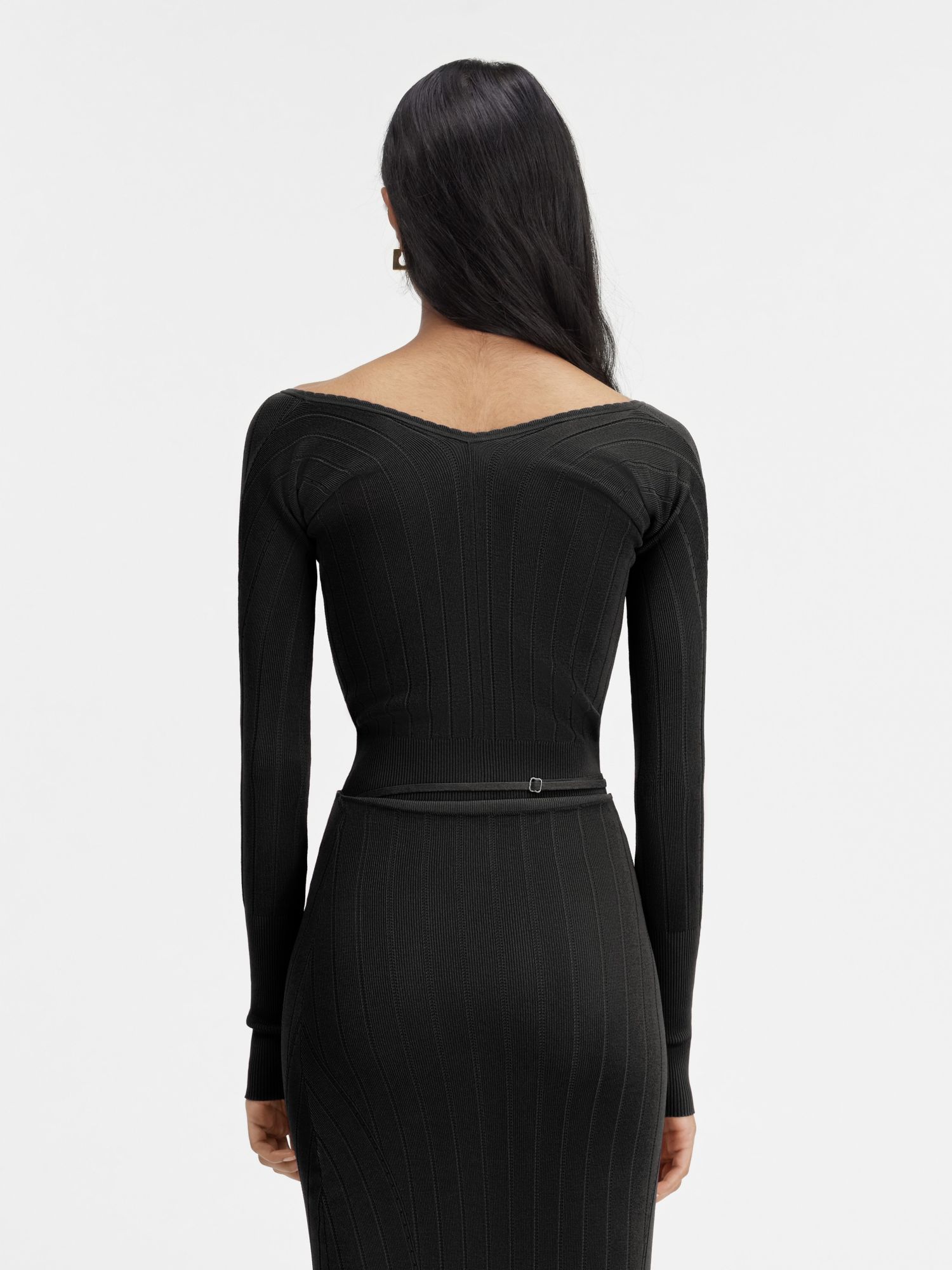 Jacquemus Long-sleeved Top 'le Haut In Black