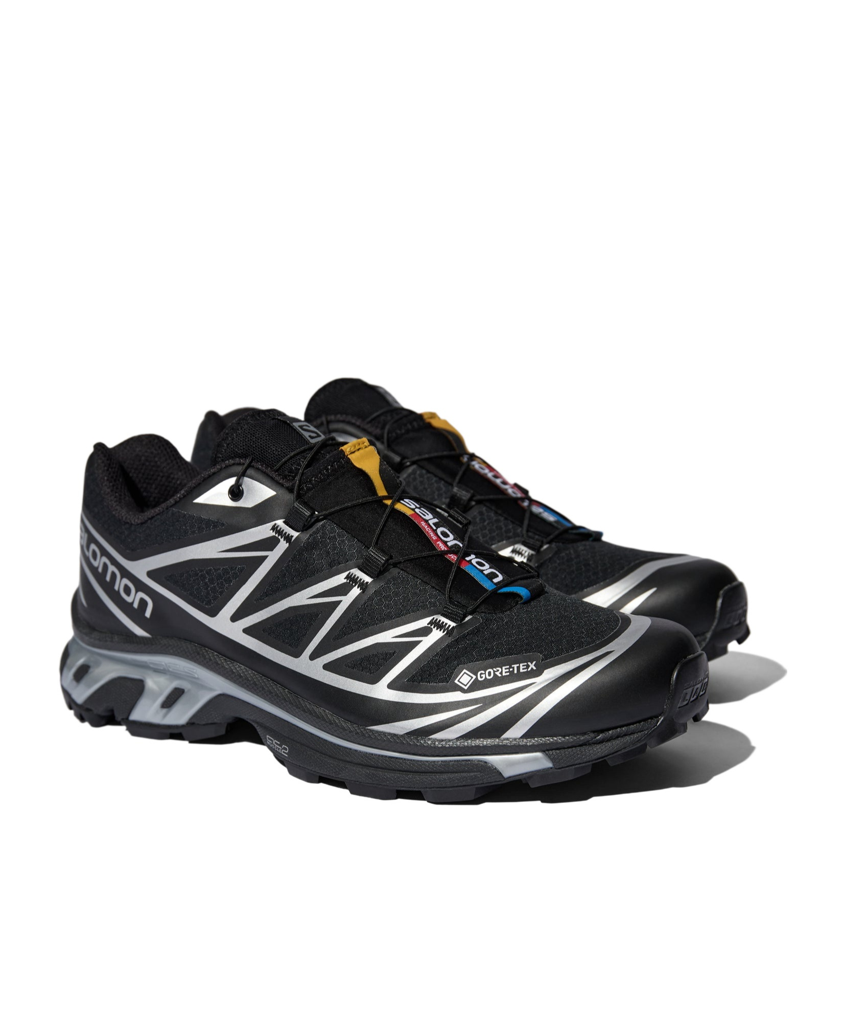 Salomon Performance-driven Xt 6 Gtx Sneakers Featuring Quicklace Technology In Black