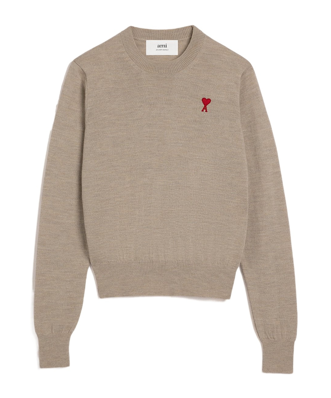 Ami Alexandre Mattiussi Logo Sweater In Nude