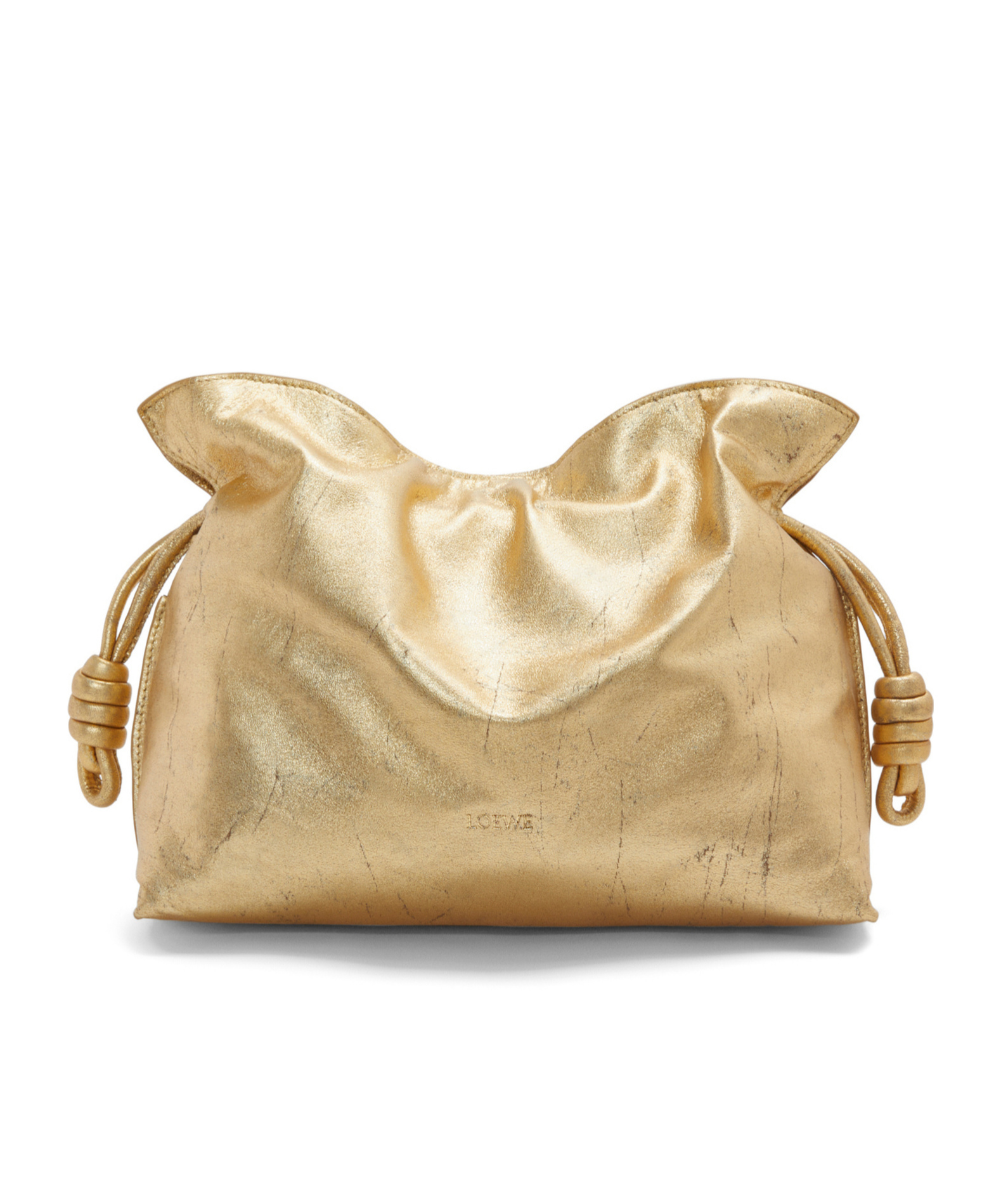 Loewe Flamenco Mini Leather Clutch Bag In Yellow
