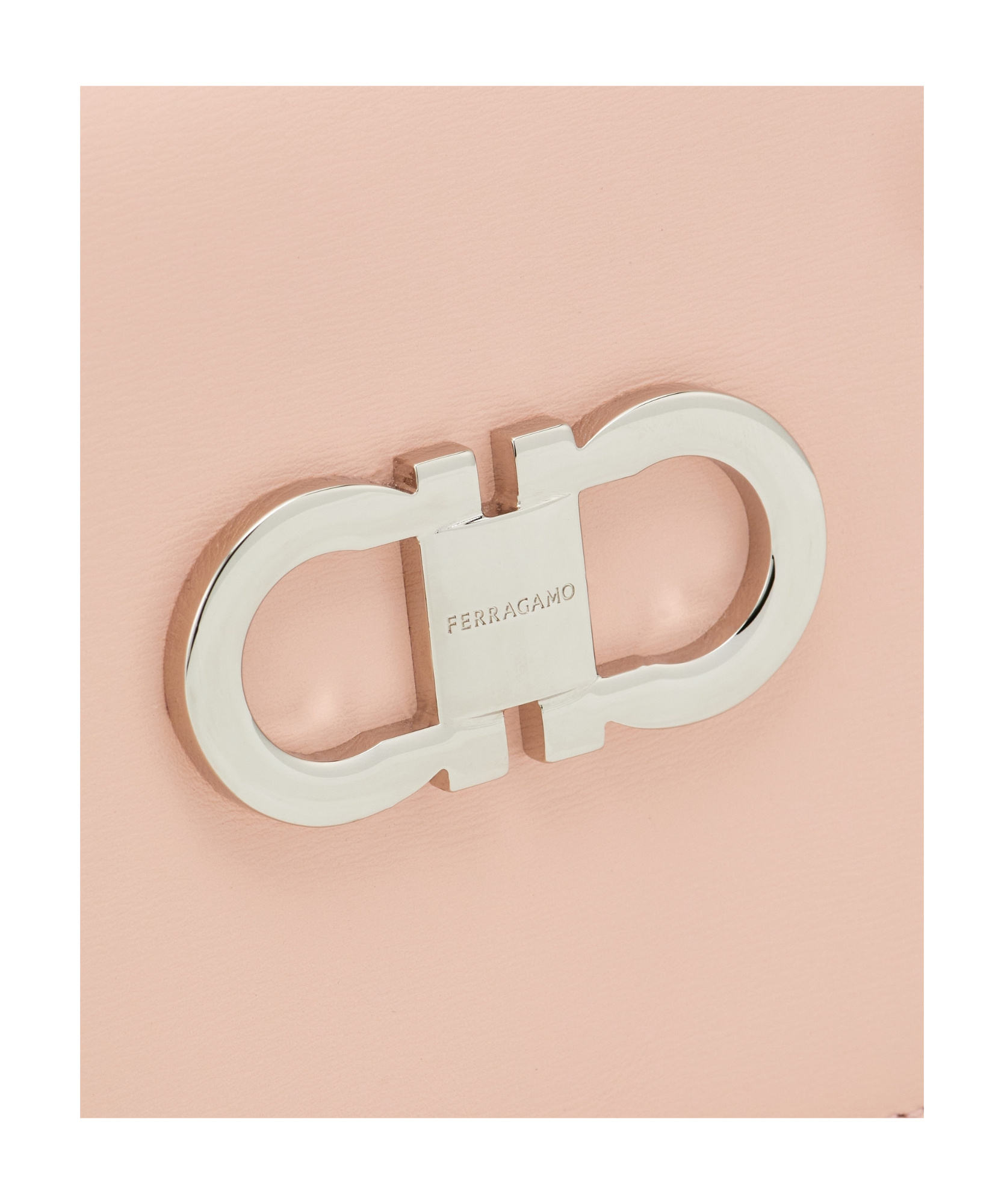 Ferragamo Double Gancini Mini Bag In White