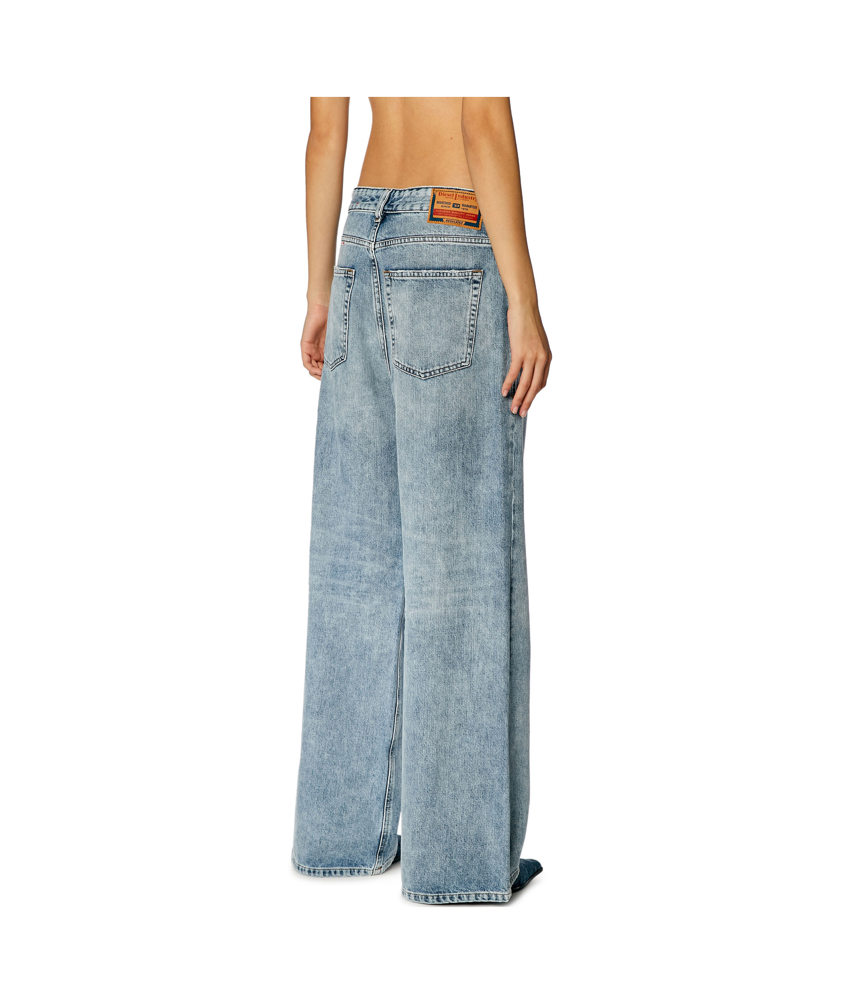 Diesel 1978 D-akemi-fsh Denim Trousers In Gray