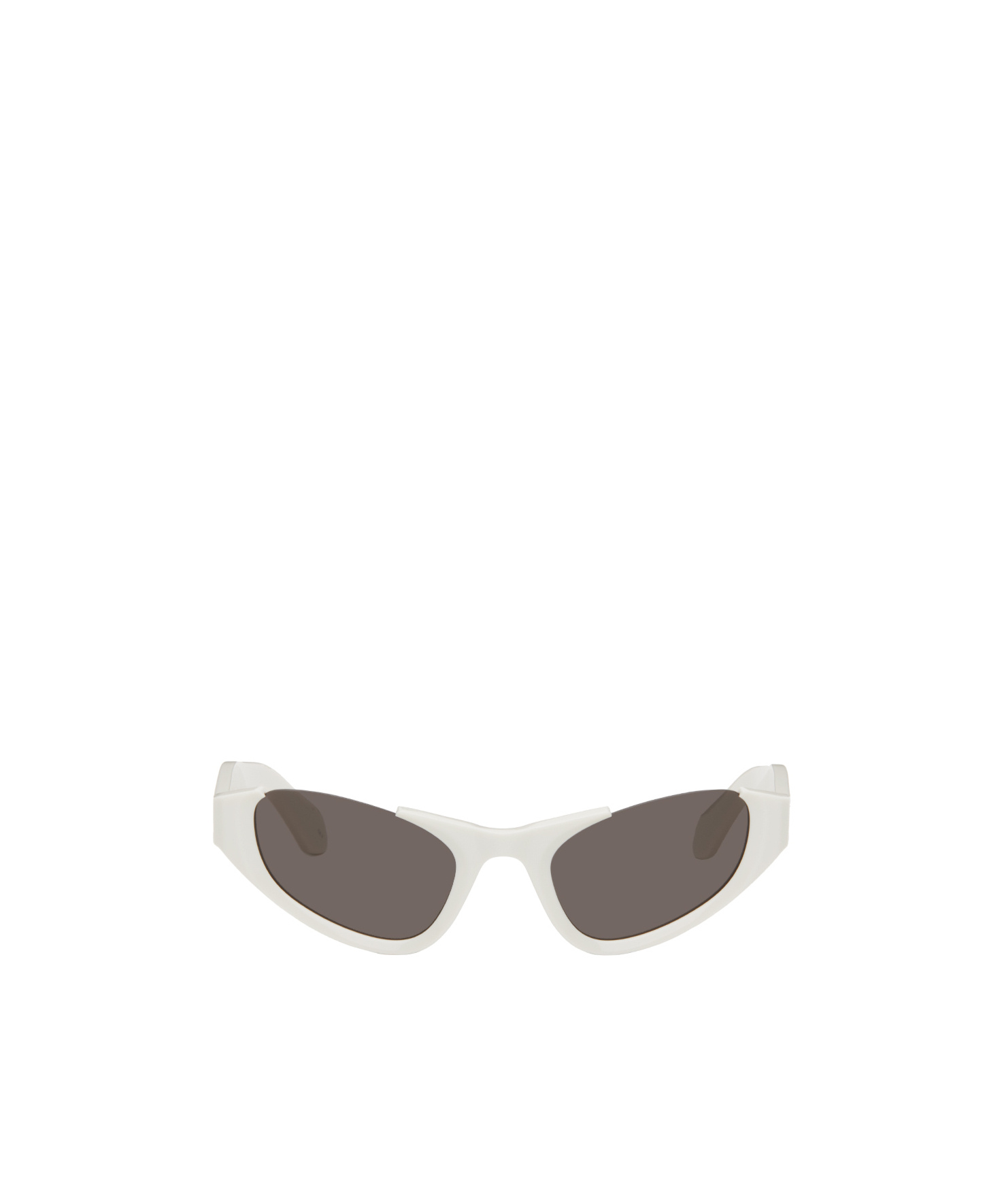 Alaïa White Cat-eye Sunglasses In Gray