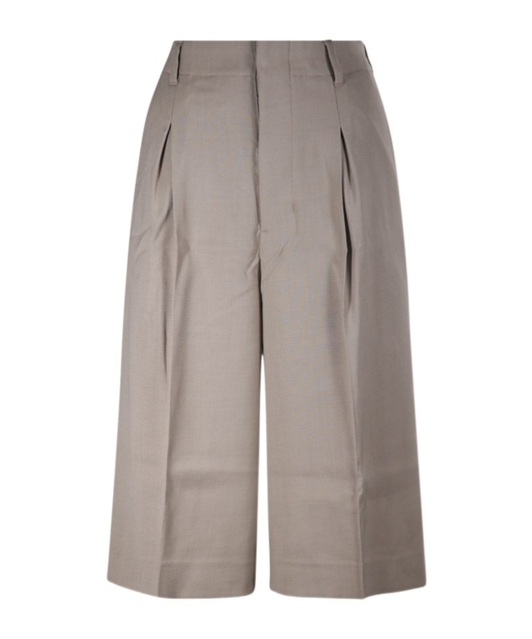 Ami Alexandre Mattiussi Ami Paris Faille High Waisted Knee-length Shorts In Gray