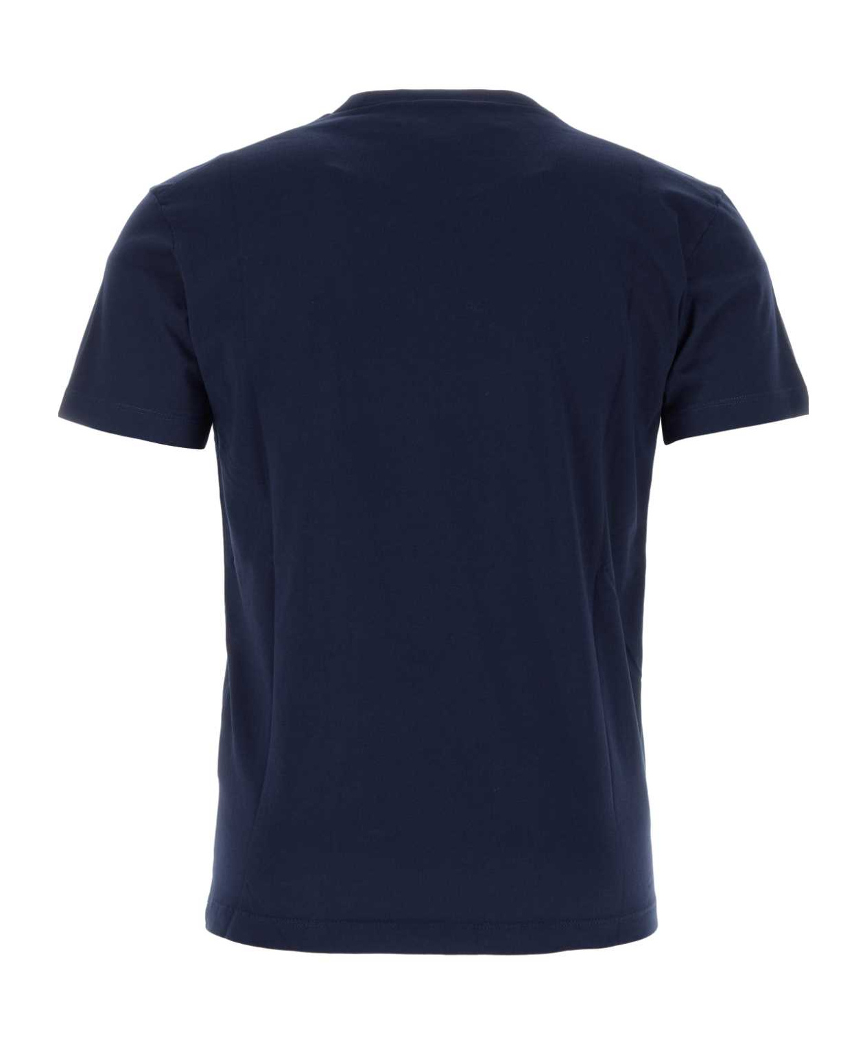 Dsquared2 Cotton Crew Neck T-shirt With Ribbed Detail In Black