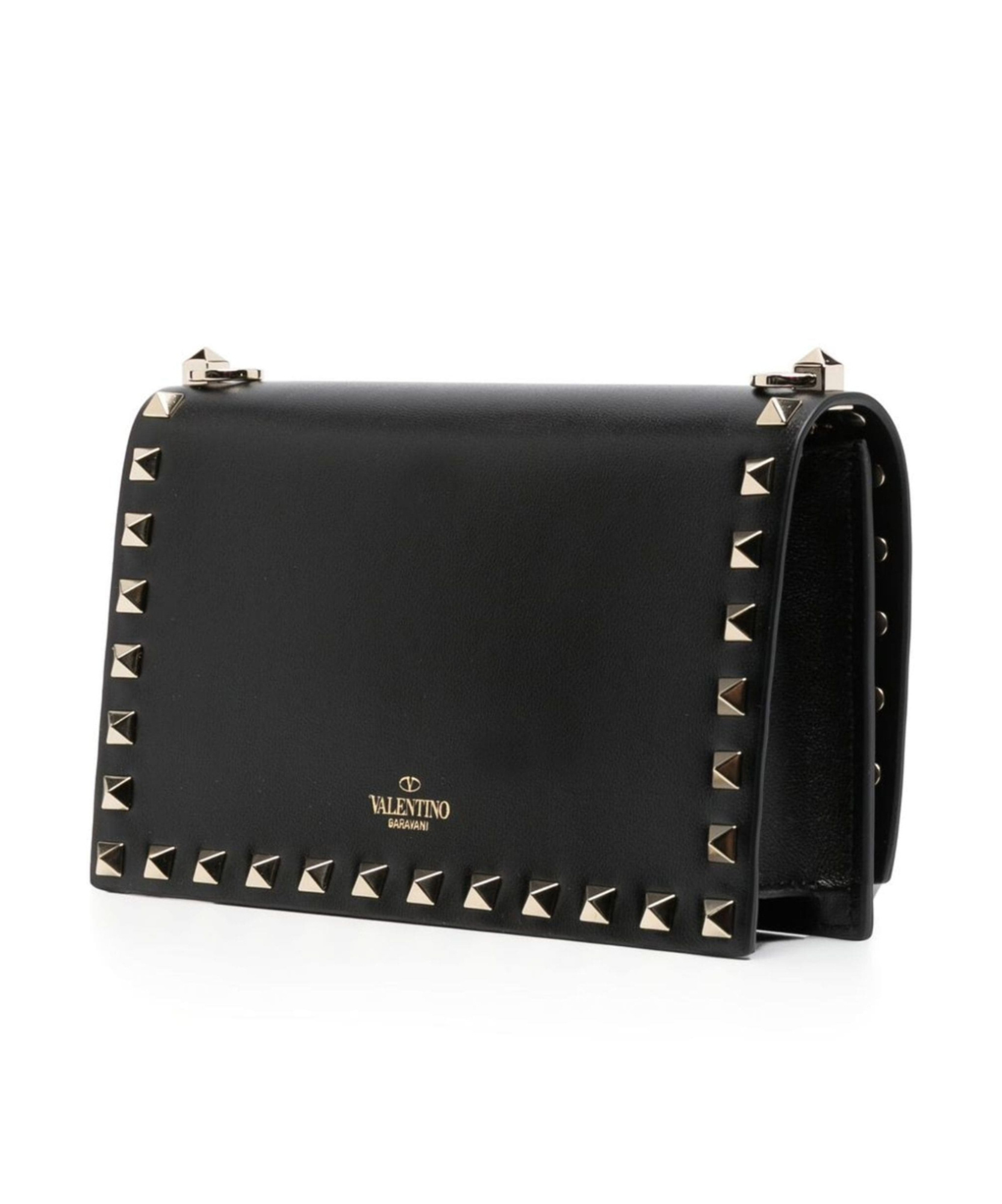 Valentino Rockstud Wallet-on-chain In Black