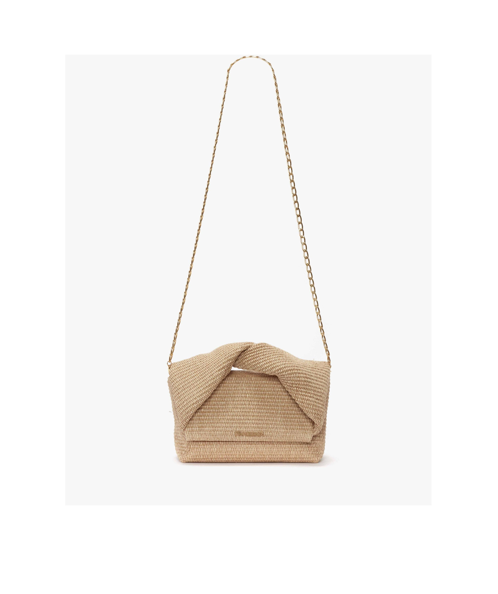 Jw Anderson Large Twister Raffia Shoulder Bag
