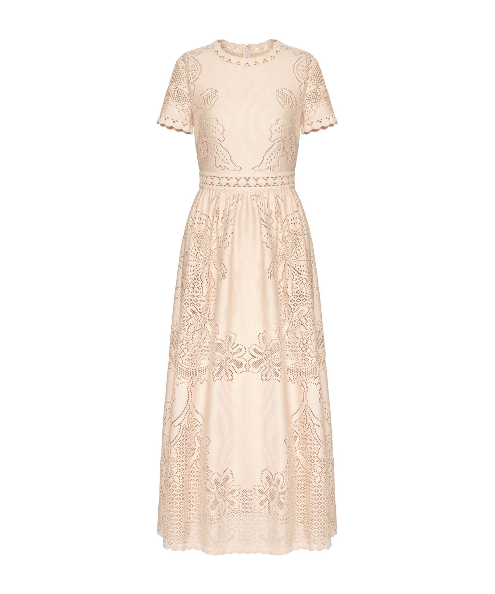 Valentino Guipure-lace Maxi Dresss In Nude