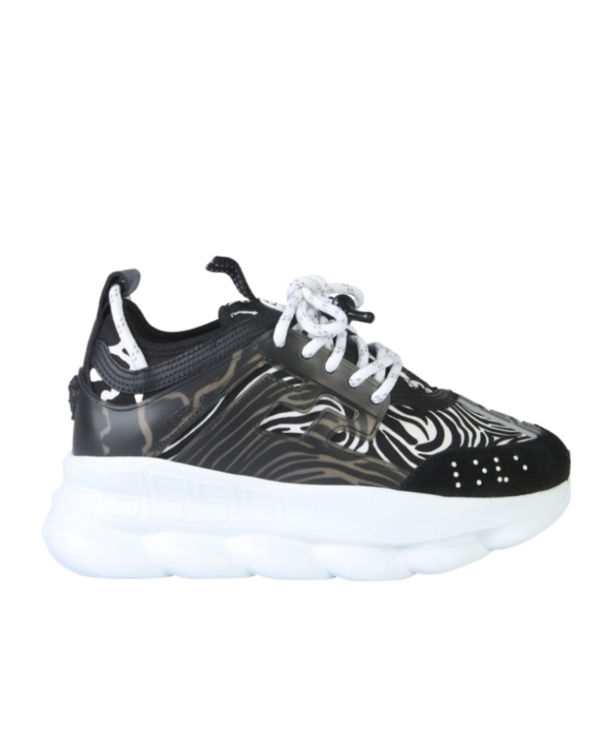 Versace Chain Reaction Shoes In White