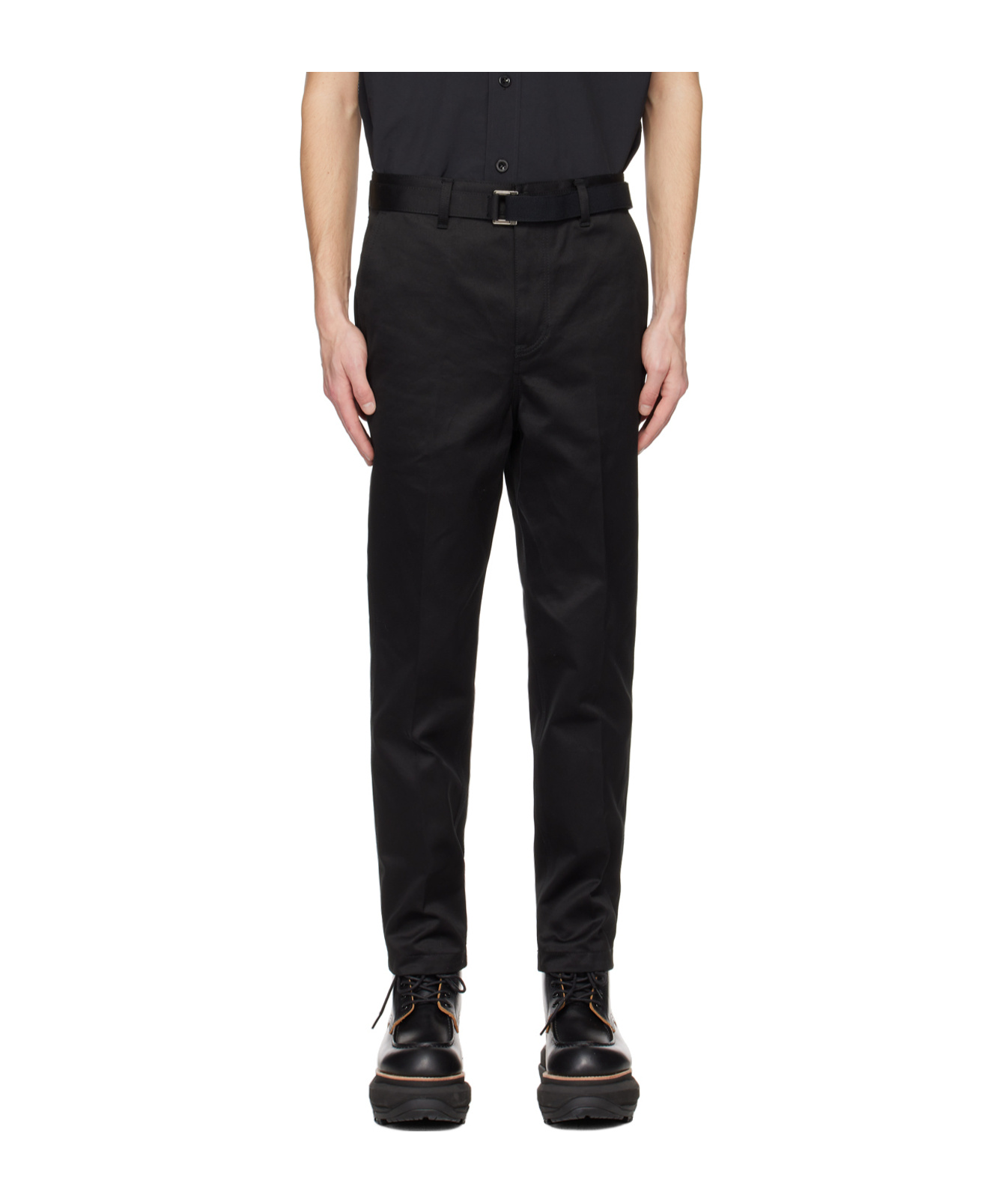 Sacai Four-pocket Casual Pants In Black