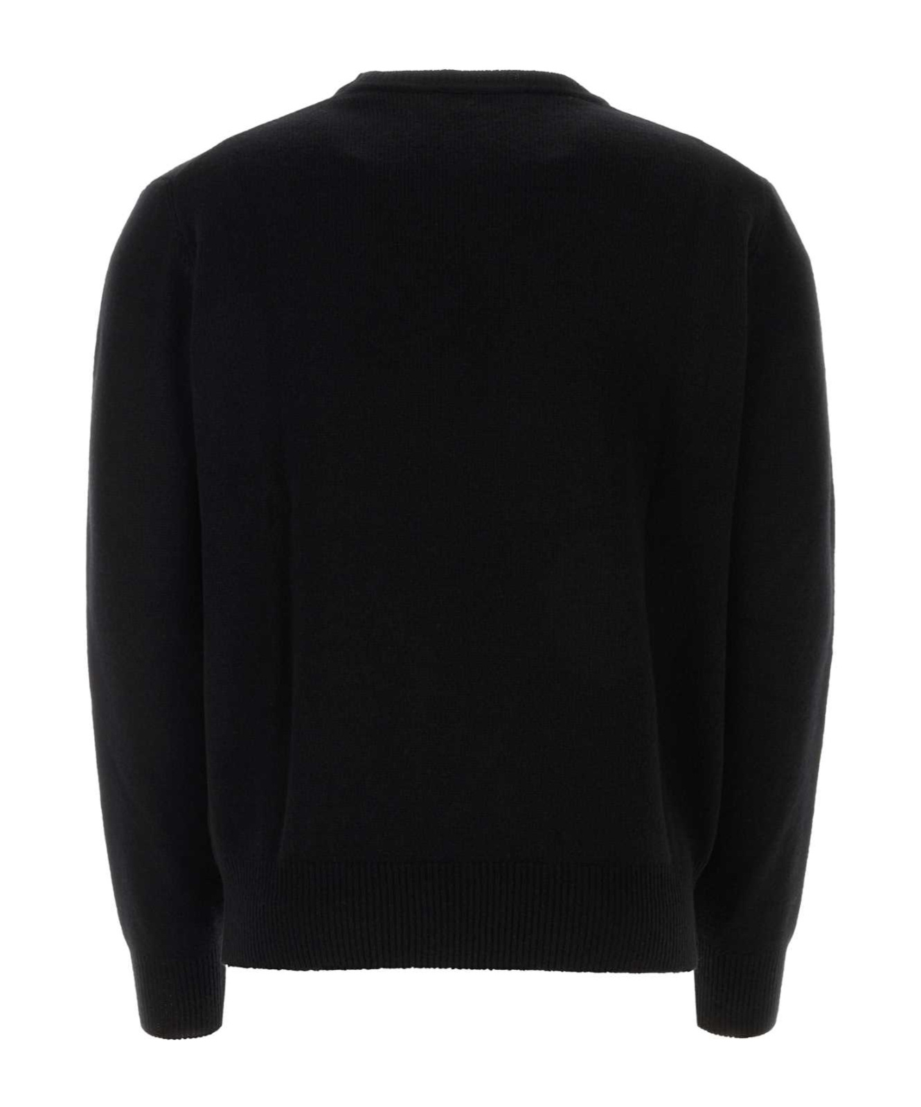 Vivienne Westwood 'alex' Black Crewneck Sweater With Orb Logo Detail On The Front In Black