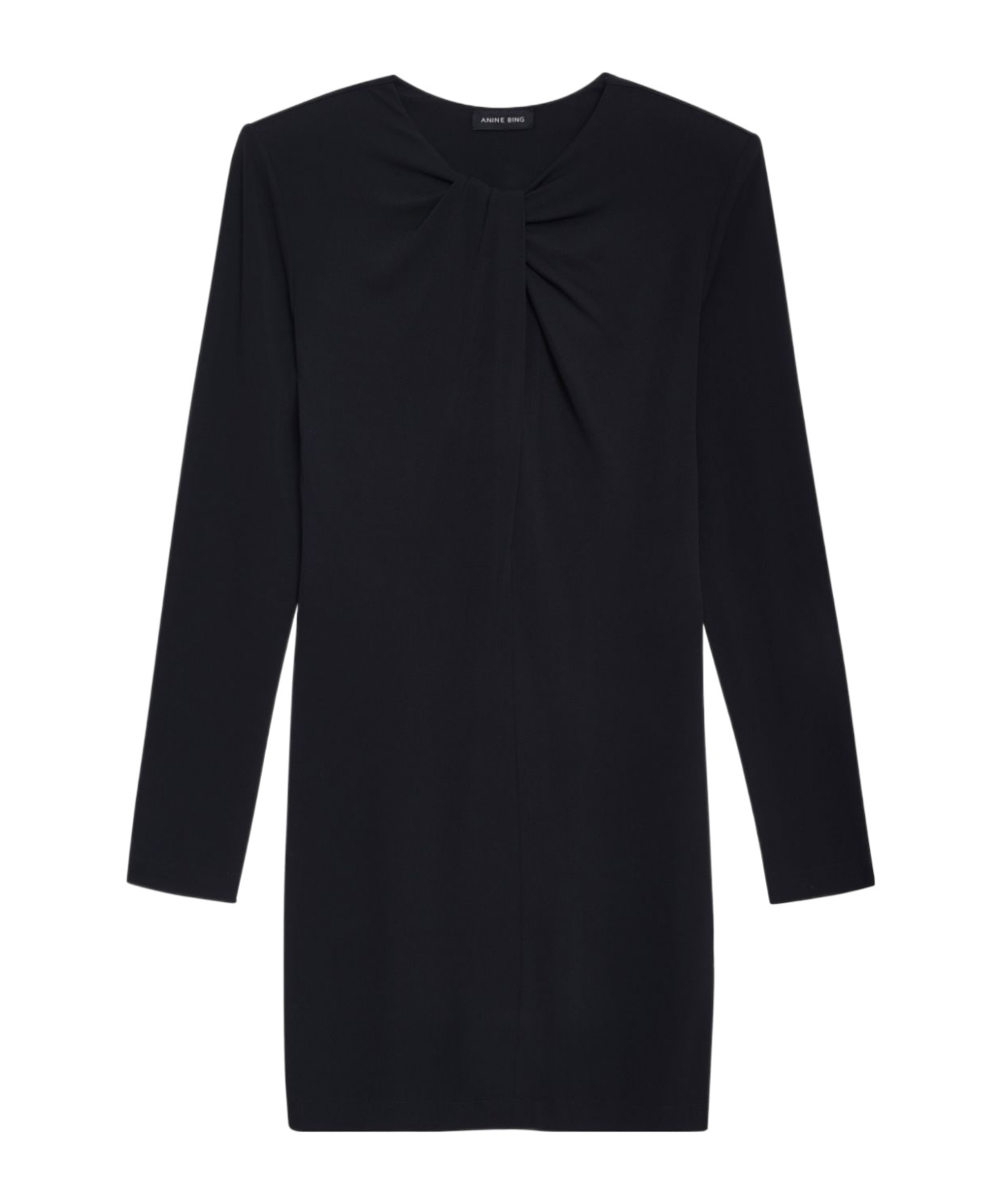 Shop Anine Bing Amaya Knot-detail Minidress In Black