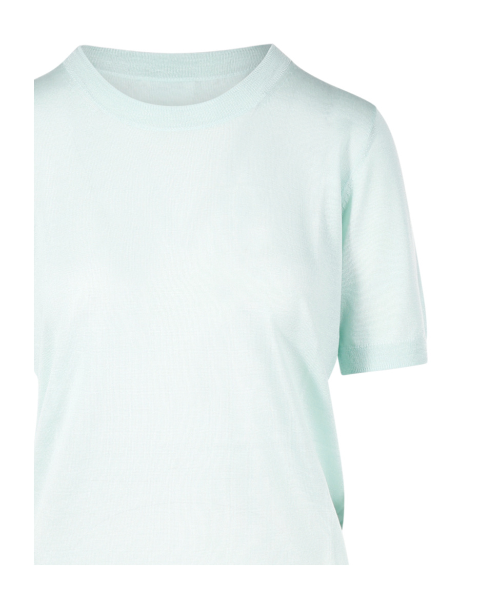 P.a.r.o.s.h Round-collar Short-sleeve Sweater In White