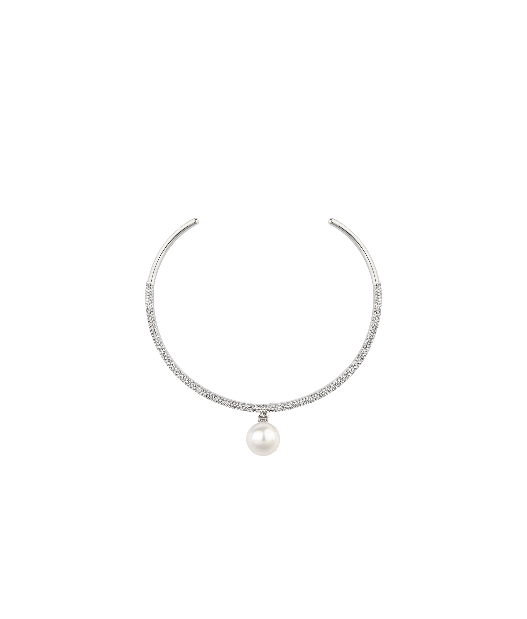 Givenchy Crystal Detail Necklace In White