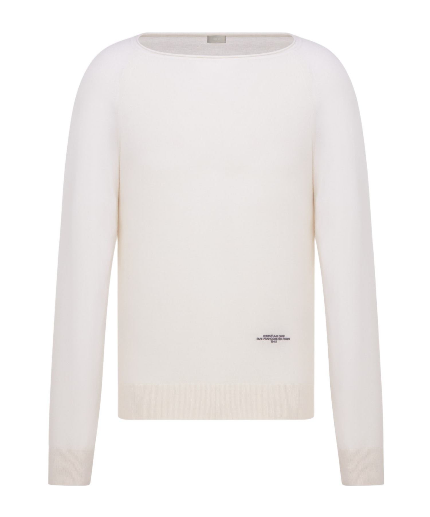 Dior Removable Headscarf Cashmere Sweater In White