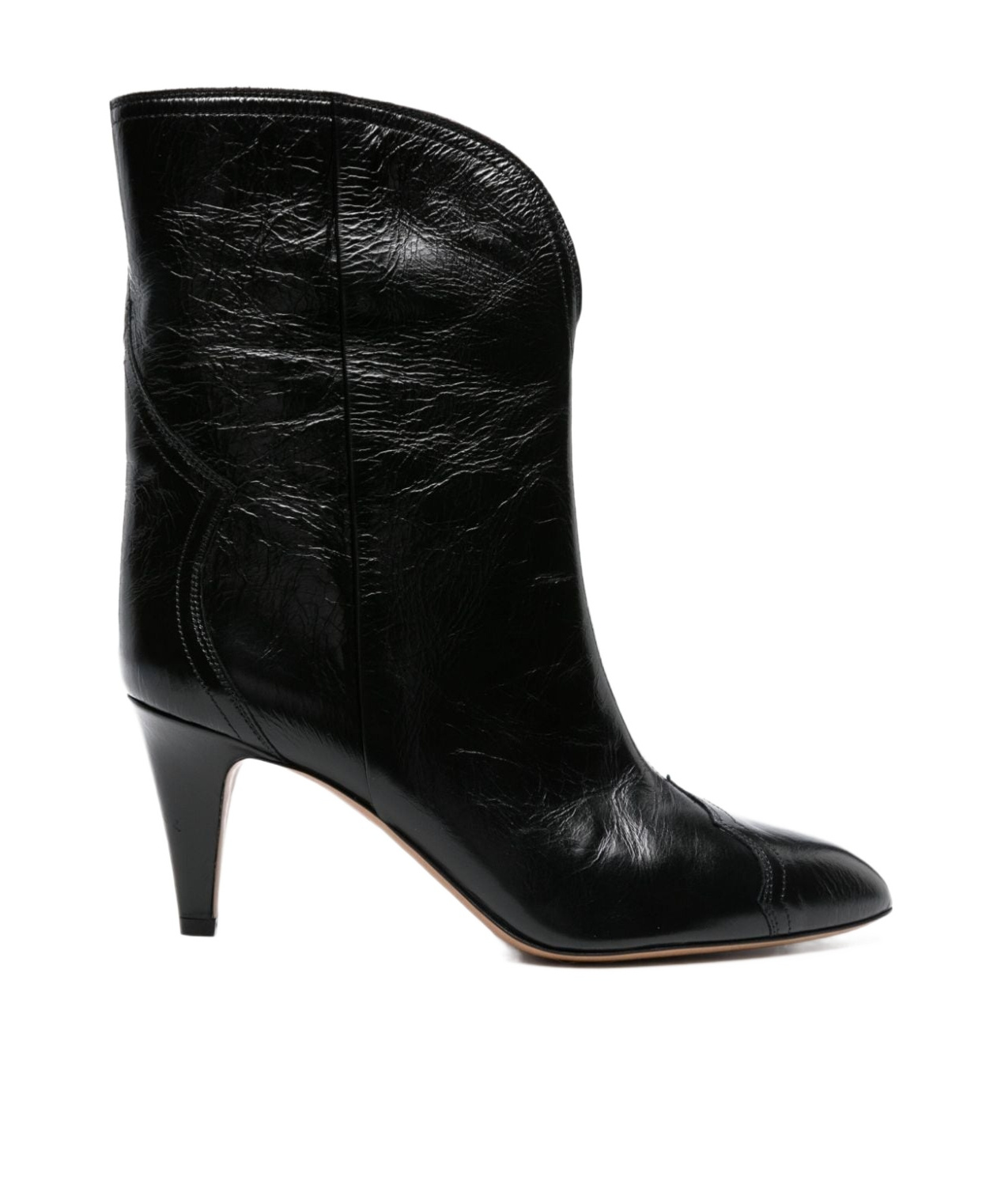 Isabel Marant Dahope Leather Ankle Boots In Black