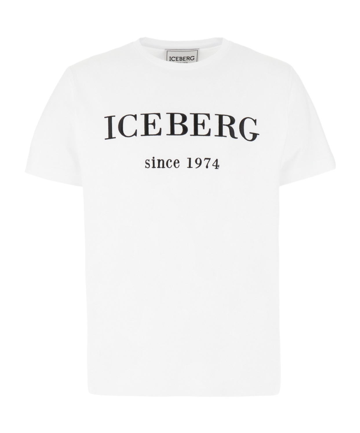ICEBERG ICEBERG LOGO EMBROIDERED CREWNECK T-SHIRT