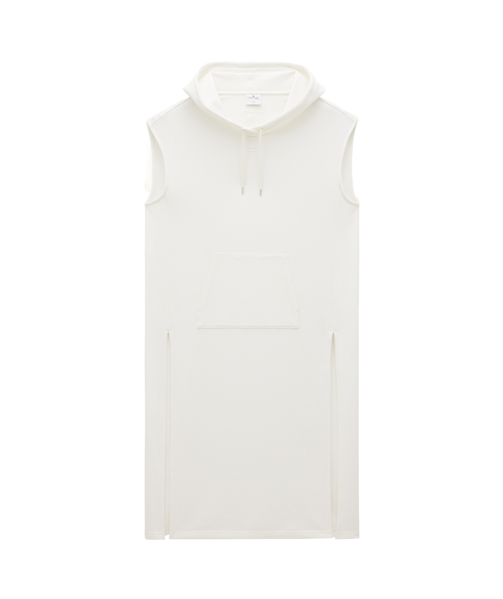 Courrèges Cocoon Sleeveless Jersey Tunic In White