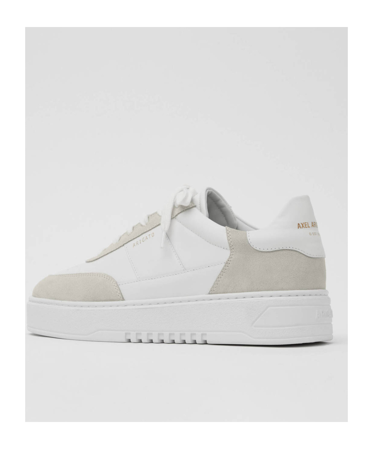 Axel Arigato Mens Cream Comb Orbit Chunky-sole Leather Low-top Trainers Eur 45 / 11 Uk In White