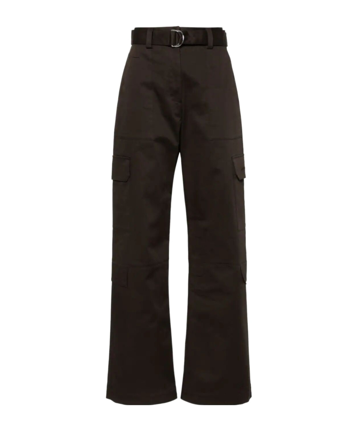 Msgm High-waist Straight Cargo Pants In Black