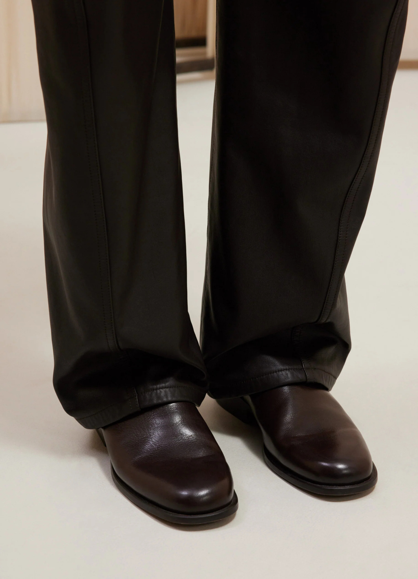 Lemaire Brown Square Mules In Brown