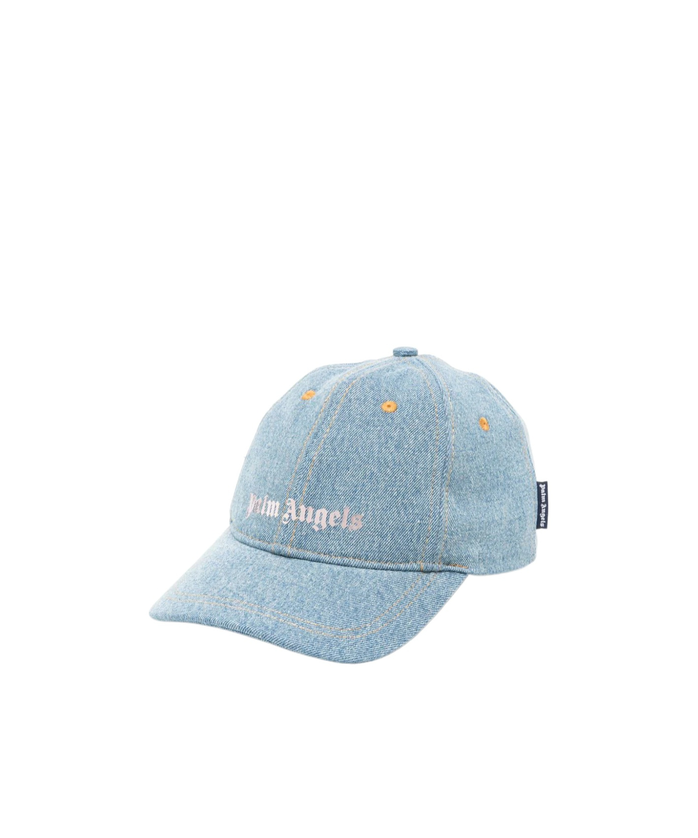 Palm Angels Logo-print Denim Cap In Blue