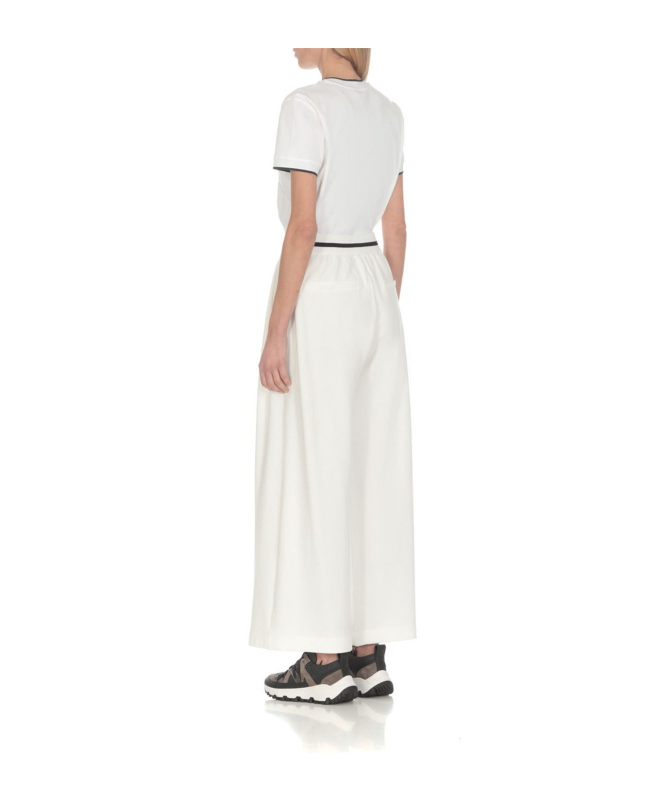 Brunello Cucinelli Pleated Wide-leg Track Pants In White