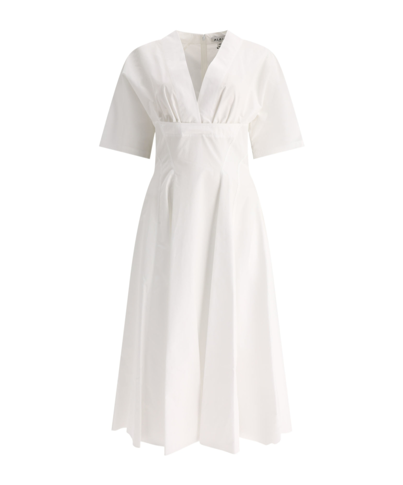 Alaïa Alaia Cotton Midi Dress Women In White