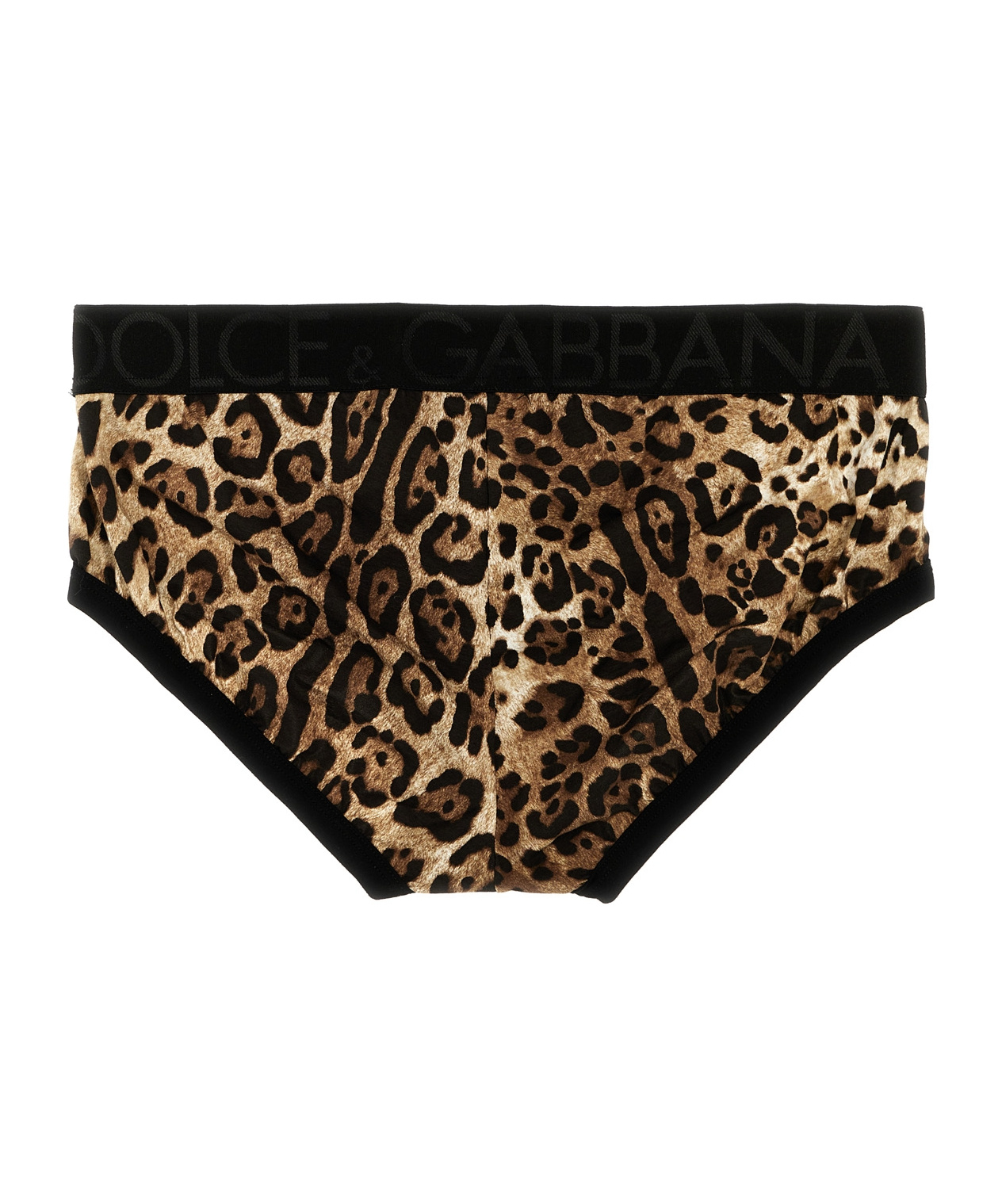 Shop Dolce & Gabbana Dolce Gabbana Leopard Print Briefs In Black