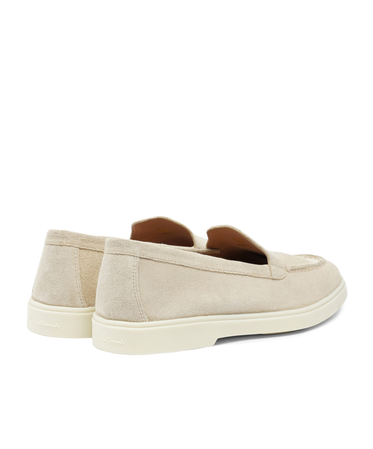 Santoni Suede Round-toe Loafers