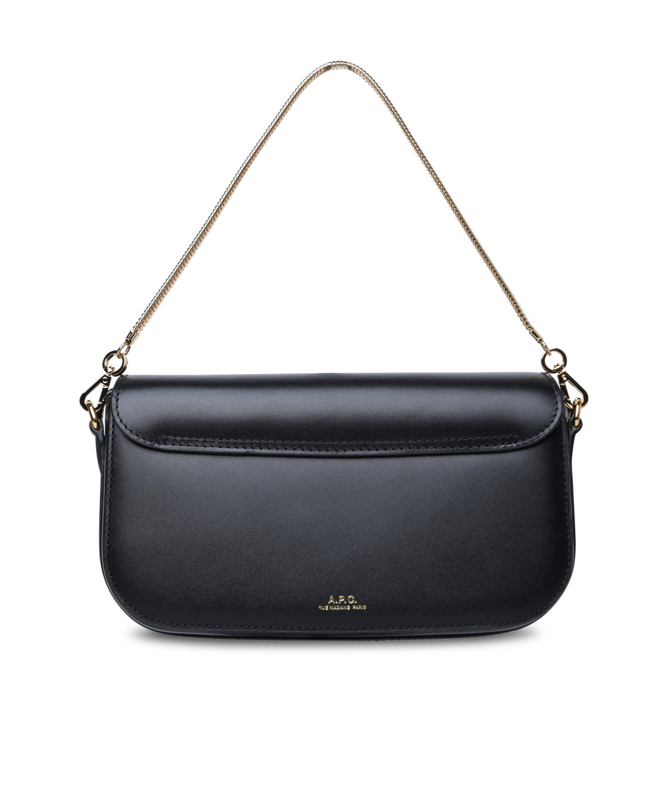 Shop Apc Grace Chaine Leather Clutch Bag In Black