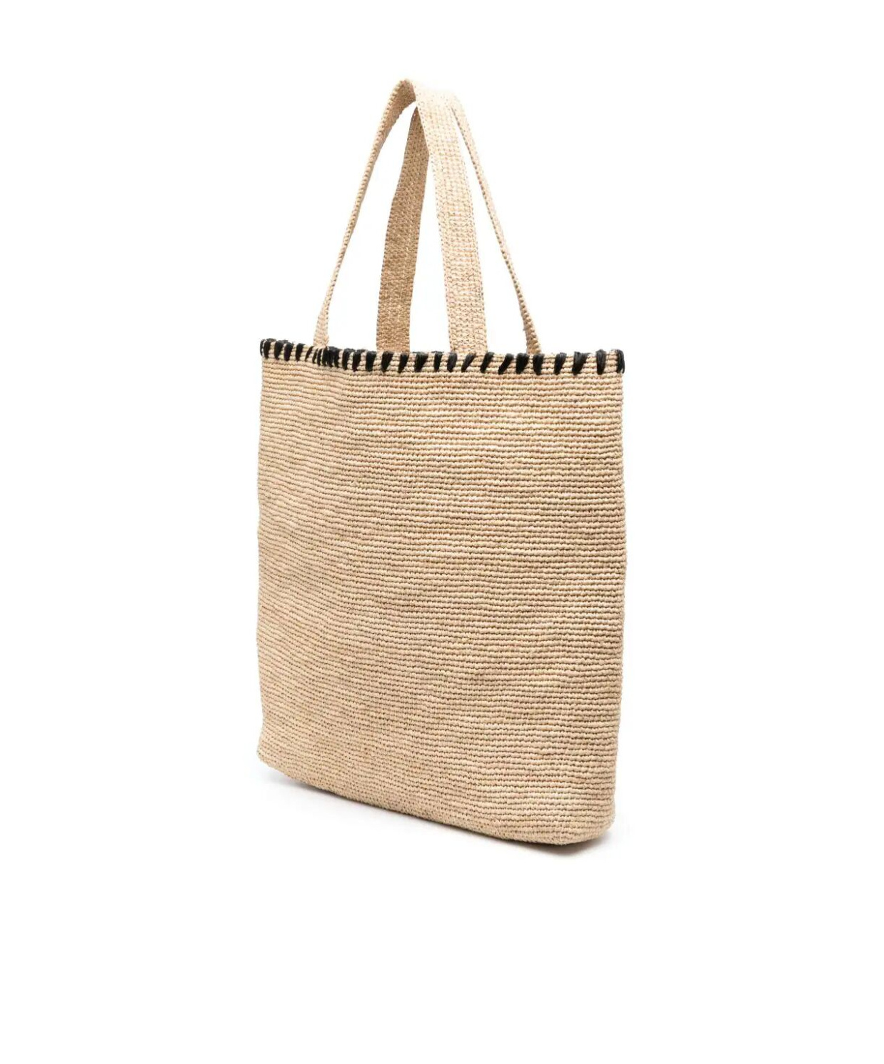 Shop Lanvin Logo-embroidered Raffia Tote Bag In Nude
