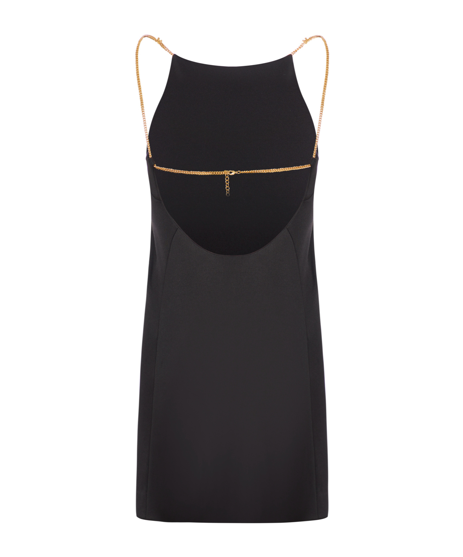 Palm Angels Mini Dress Chain Detail Open Back In Black