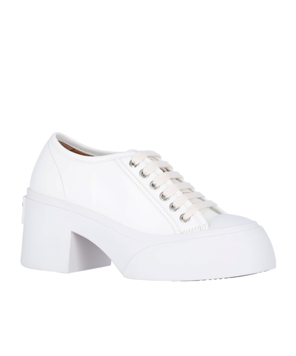 Marni Low Top Chunky Heel Sneakers In White