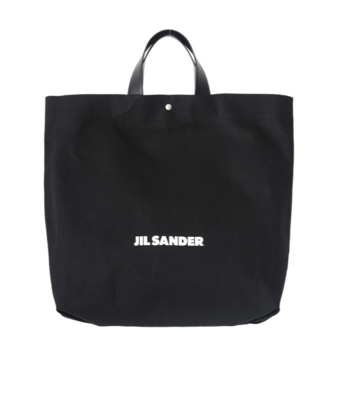 Jil Sander Logo-print Canvas Tote Bag In Black