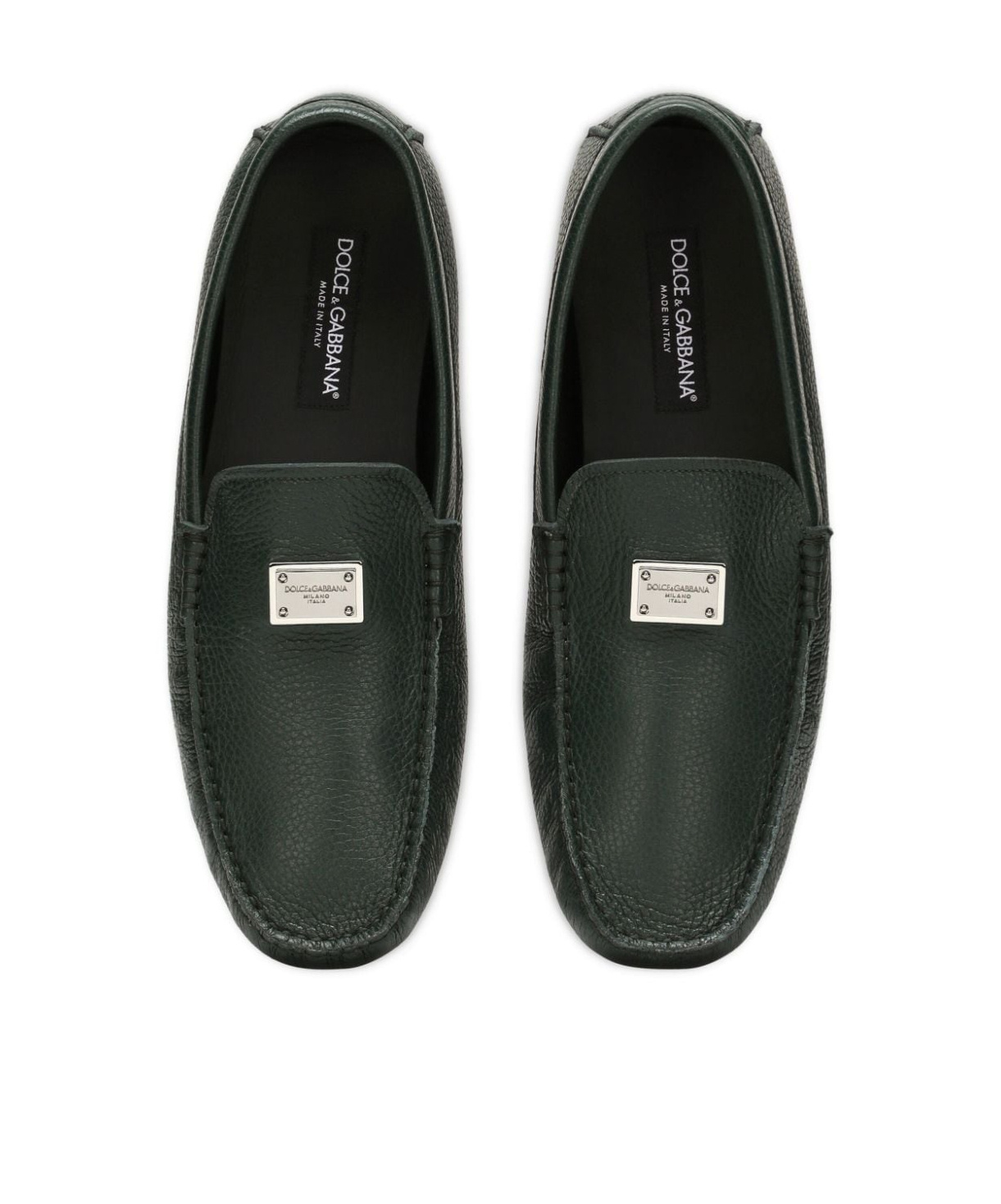 Dolce & Gabbana Loafer Mit Logo-schild In Black