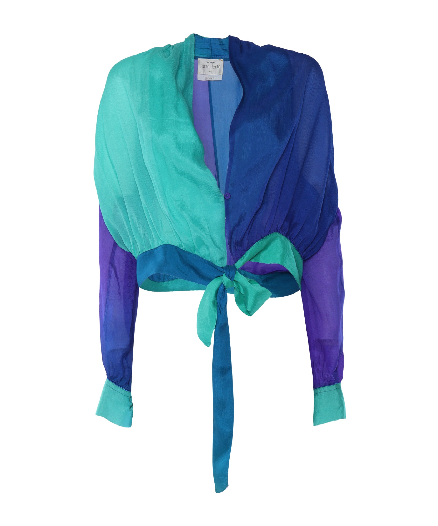 FORTE FORTE COLOR LACE-UP BLOUSE