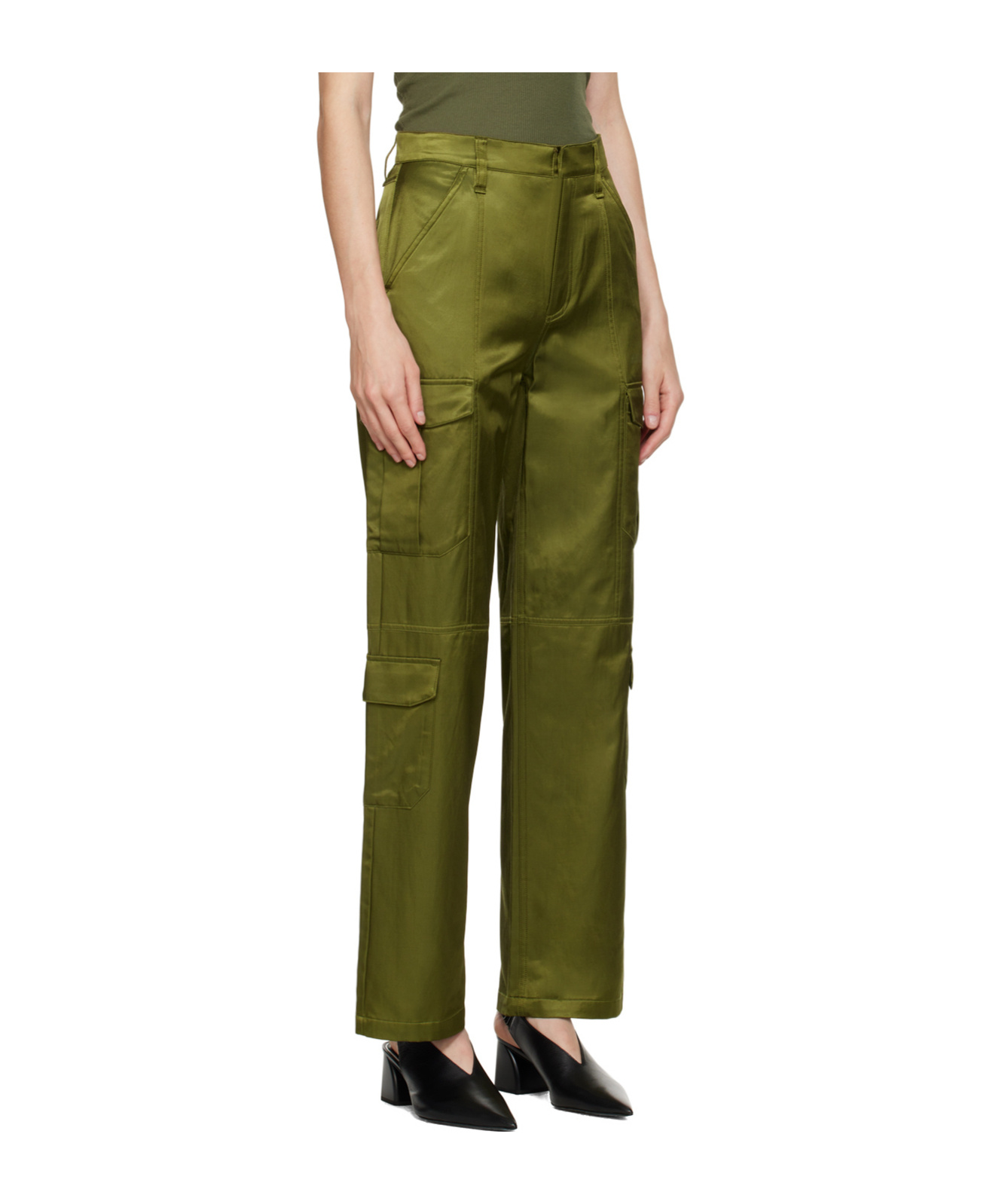 Rag & Bone Cailyn Overalls Casual Pants In Green