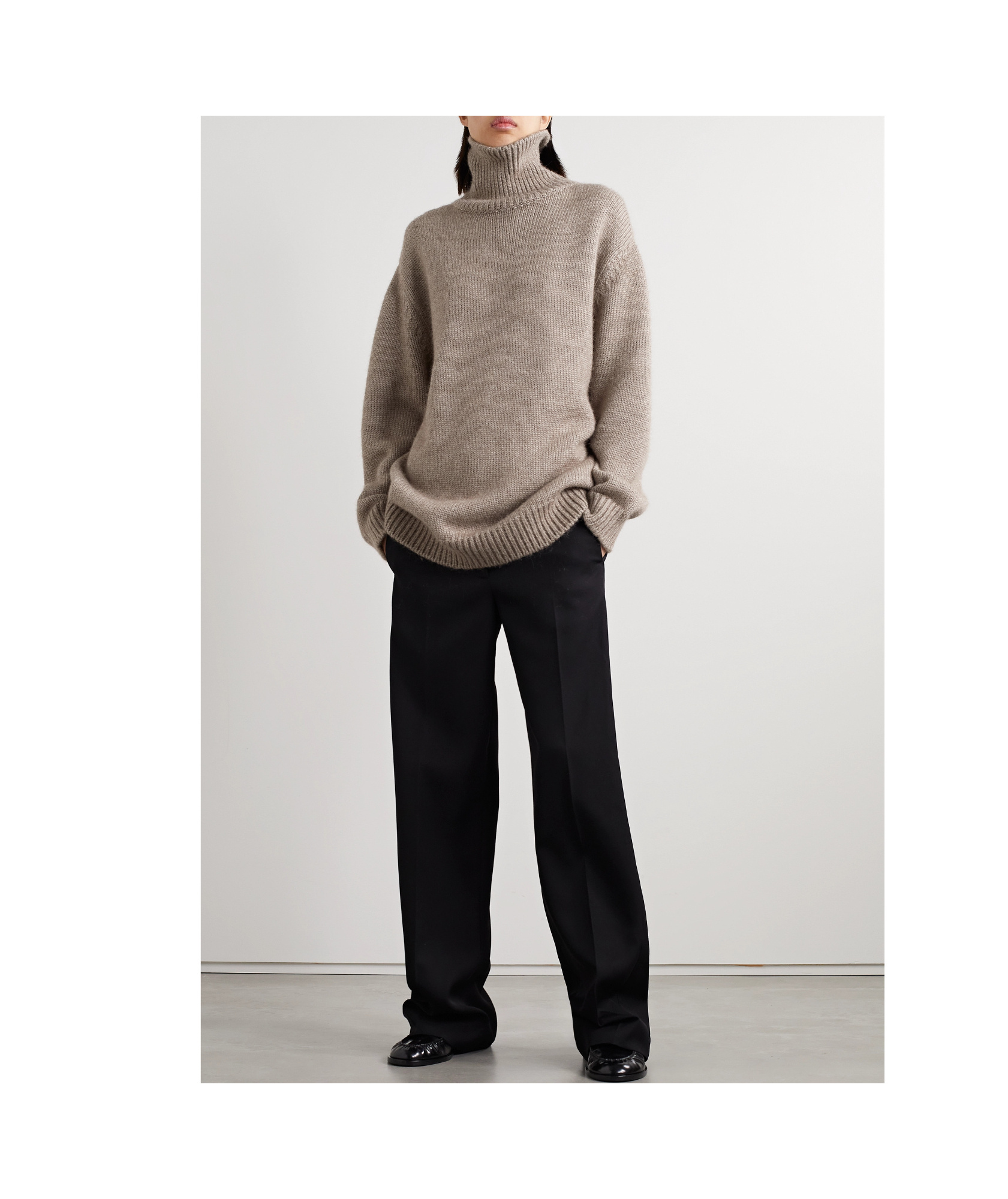 The Row Elu Turtleneck Sweater In Nude